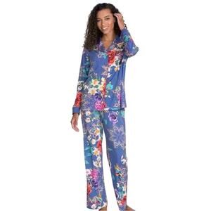 Johnny Was Sunrise Blue Floral Boho Pajama Set Women’s Large